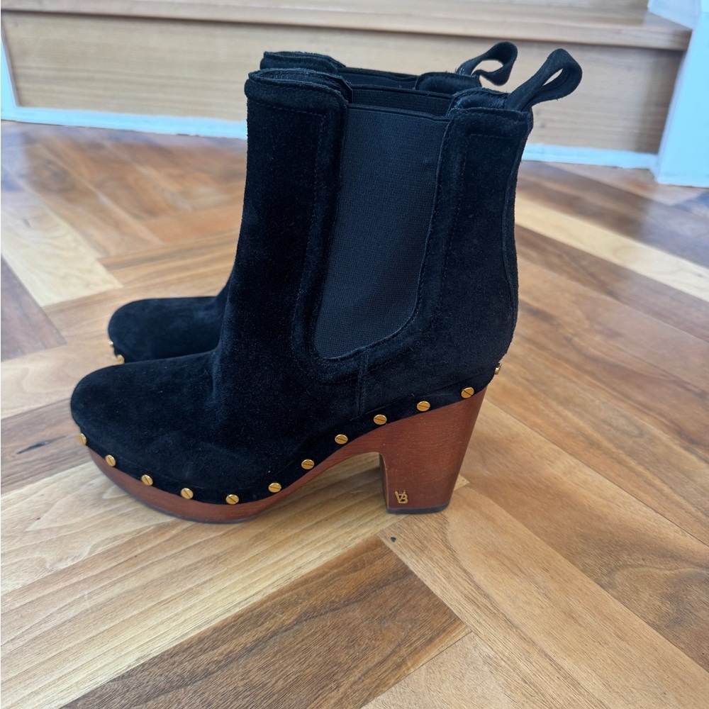 Veronica Beard Black Suede ankle boots